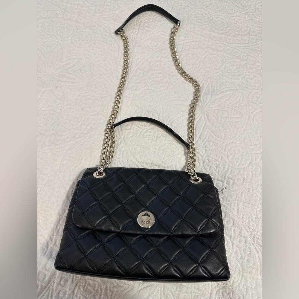 Kate Spade black quilted shoulder bag